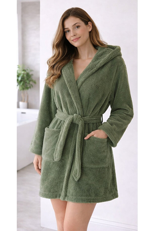Hooded Women's Wellsoft Bathrobe - Dressing Gown