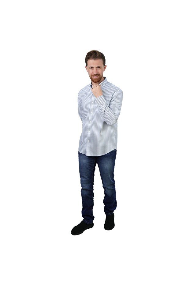 Men's Wrinkle-Free Long Sleeve Cotton Oxford Shirt