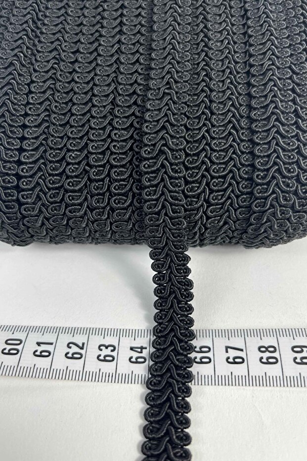 Black Ram Horn Ribbon – Decorative Border Trim and Handicraft Accessory (3 Meters)