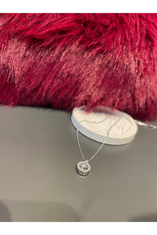 Minimal pusula Çelik kolye - 4