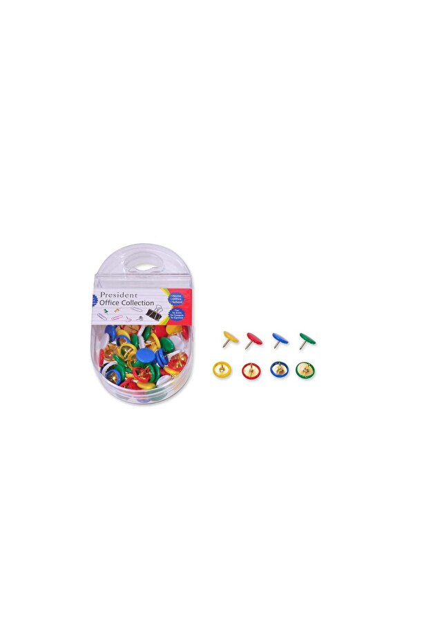 Colored Pushpins - 80pcs - 1