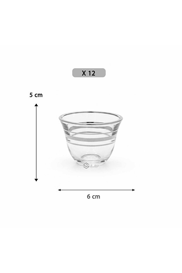 طقم فناجين بخطوط فضيه - 2