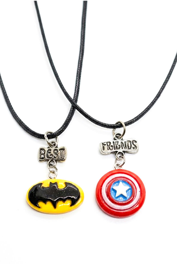Iron Man Captain America Spider Man Batman Stitch Kuromi My Melody Design Drawstring Children's Necklaces