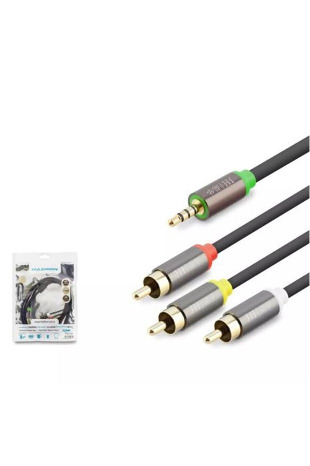 Hadron Hdx1064 3.5mm to 3Rca Cable 2Line Gold 1.5m Black