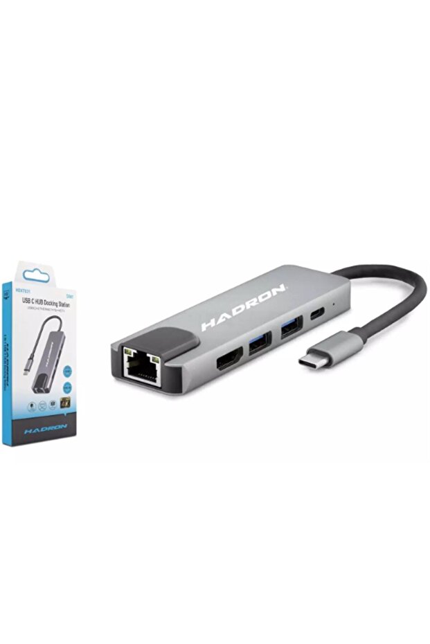 Hadron data-z237 hdx7831 type-c hdtv combo hdmi 4k 30hz + type-c + 2-usb3.0 + lan 5in1 gray