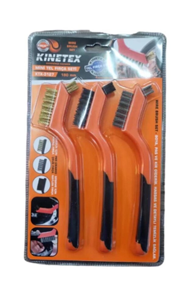 مجموعة فرشاة سلكية Knitex KTX-3127 مكونة من 3 قطع