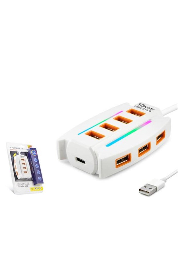 Hadron hdx7037 usb hub 10-usb 1.2m white