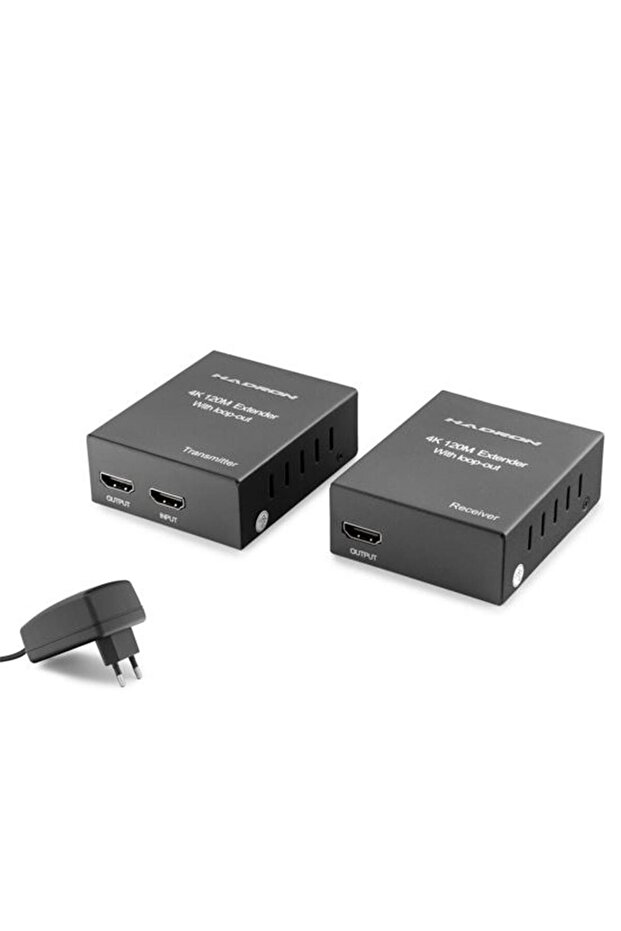 بيانات هادرون-c126 Hdx1368 120M موسع HDMI مع حلقة خروج 4K أسود