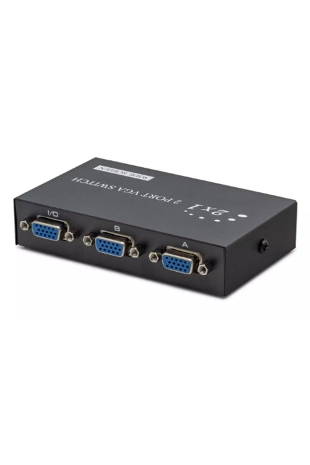 Hadron hdx1280 2 port vga switch 54mhz 2 input 1 output button switch