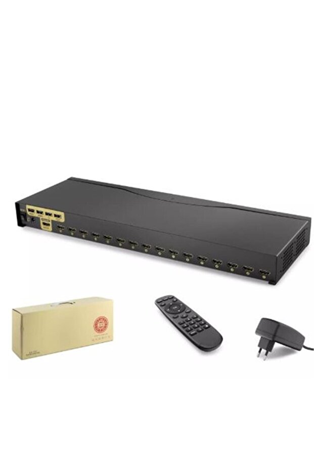 بيانات هادرون-ex135 Hdx1379 16 منفذ Hdmi Kvm Switch جهاز التحكم عن بعد بالأشعة تحت الحمراء بدقة 4K