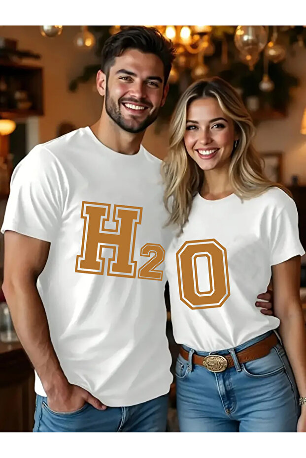 Double Matching Set 1 Men's Model Valentine's Day Printed Relaxed Fit T-shirt