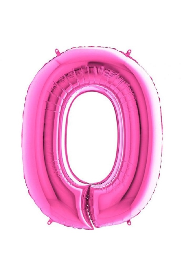0 Number Pink Foil Balloon 40 Inch 90 cm