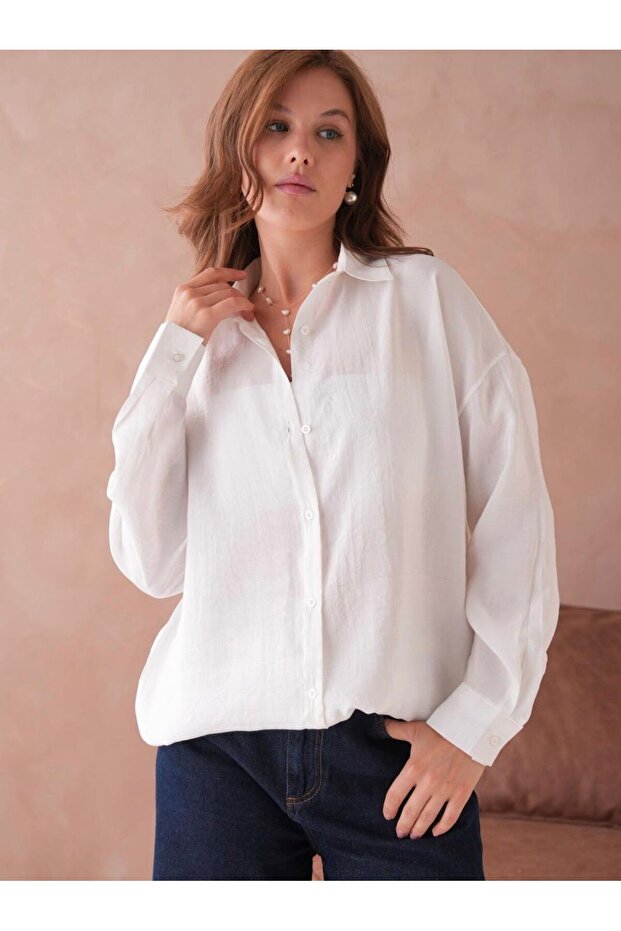 Imported fabric white shirt
