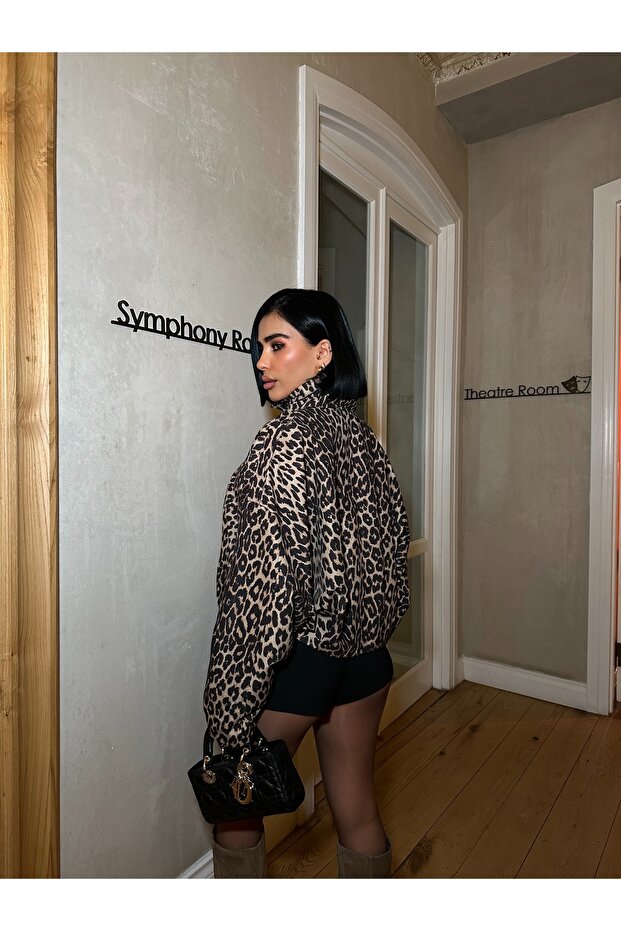 سترة بومبر موسمي بنقشة الفهد - 3