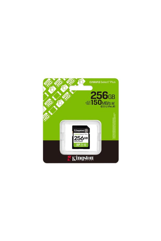 Kingston Sds3-256Gb 256Gb Sdxc Canvas Select Plus Gen3 150Mb-S C10 Uhs-I U1 V10 Memory Card