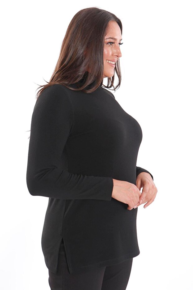 Yarım Balıkçı Siyah Triko - 6