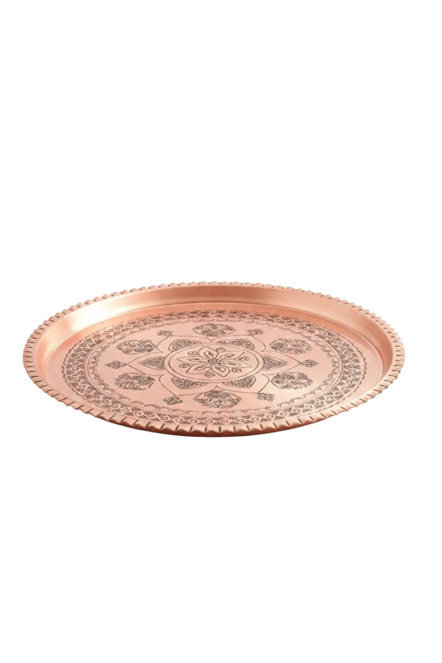 Red Copper Singing Bowl Tray 30 cm