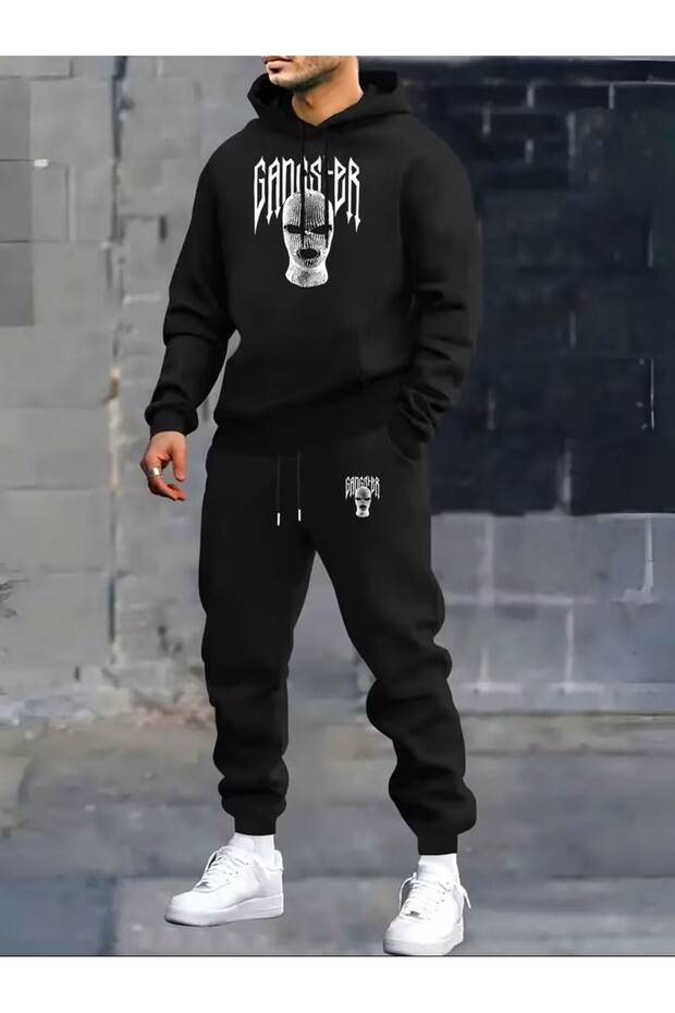 Men's Hooded Sweatshirt and Pants Set
