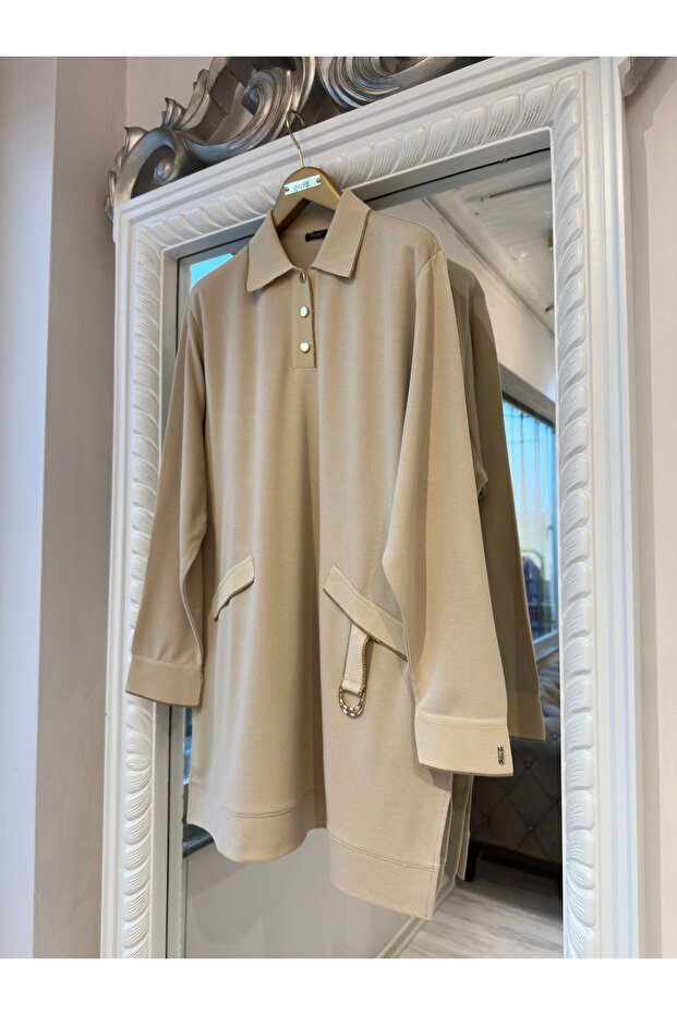 İki İplik Tunik - Bej - 3