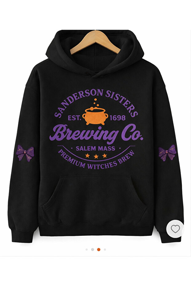 Hooded Kangaroo Pocket 3-Thread Cotton Blased Print Sweatshirt