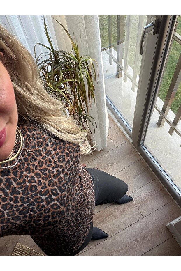 Leopar Kaşmir Bluz - 5