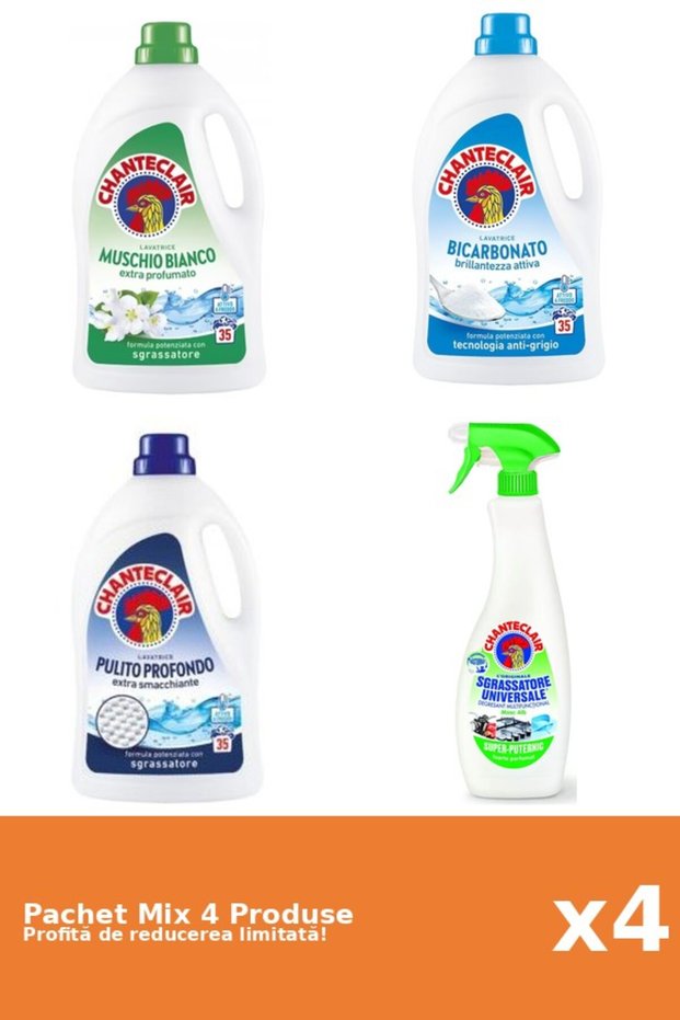 Set 4 Mix Chanteclair: 3 Detergent, 1 Degresant