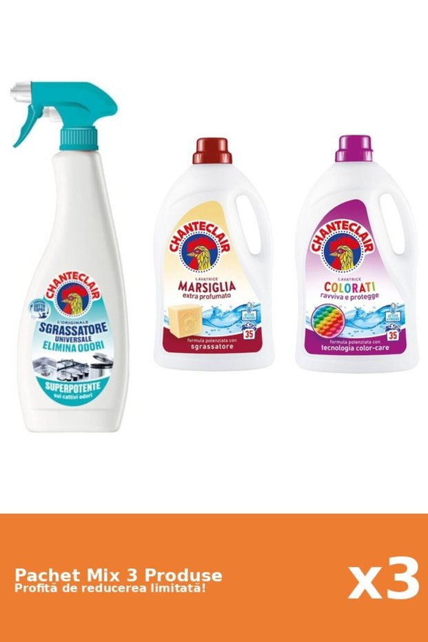 Set 3 Mix Chanteclair: 1 Degresant, 2 Detergent
