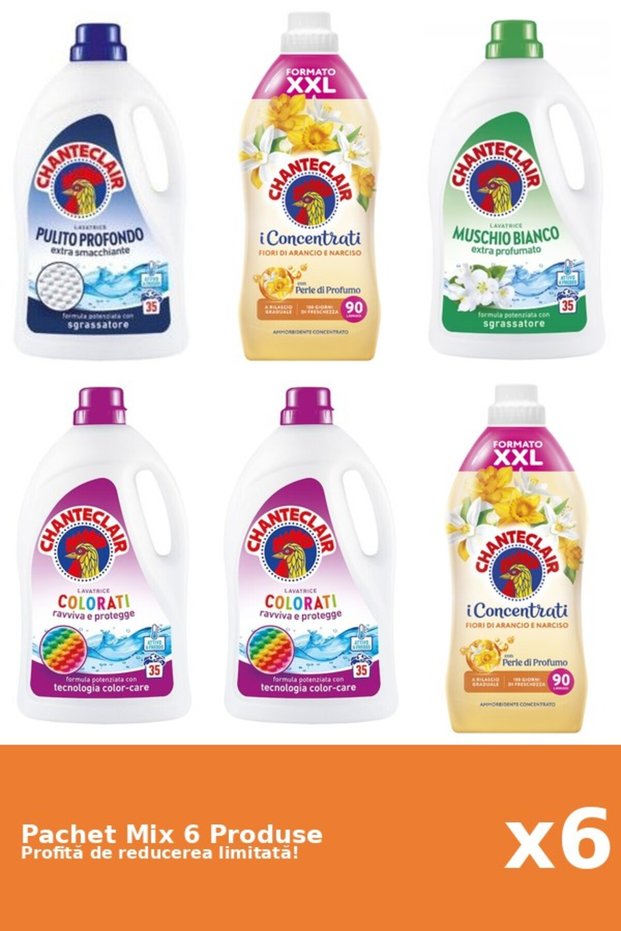 Set 6 Mix Chanteclair: 4 Detergent, 2 Balsam
