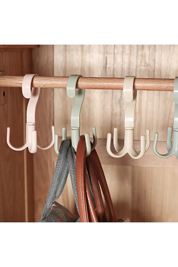 4 قطع، خطاف تعليق دائري متعدد الأغراض، قابل للدوران 360 درجة، 4 أذرع، - 2