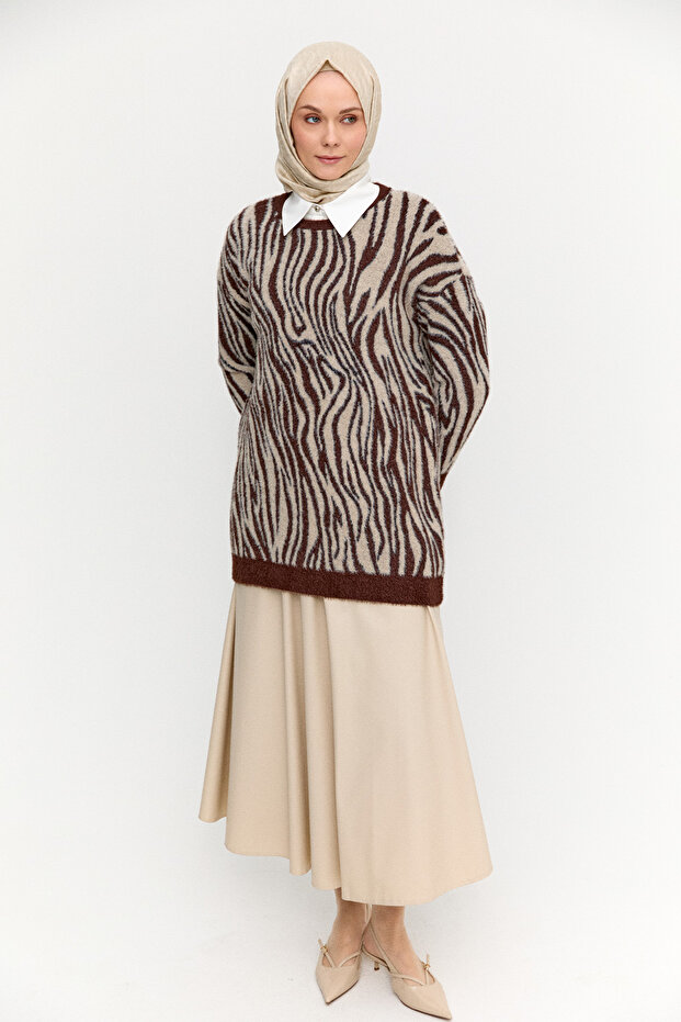 Desenli Triko Tunik - 2