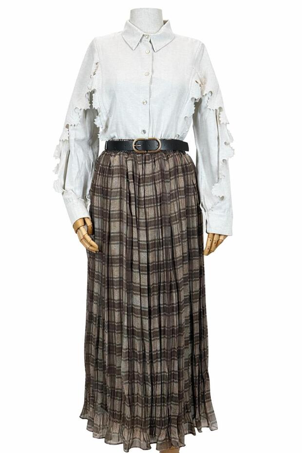 Patterned Chiffon Skirt