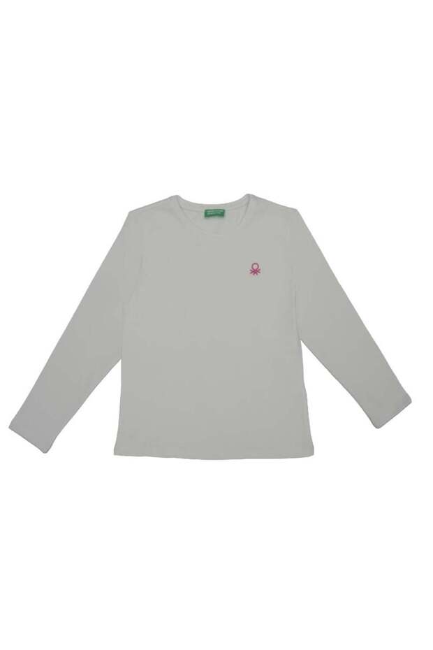 Bnt-G21576 Girl's Long Sleeve T-Shirt Ecru