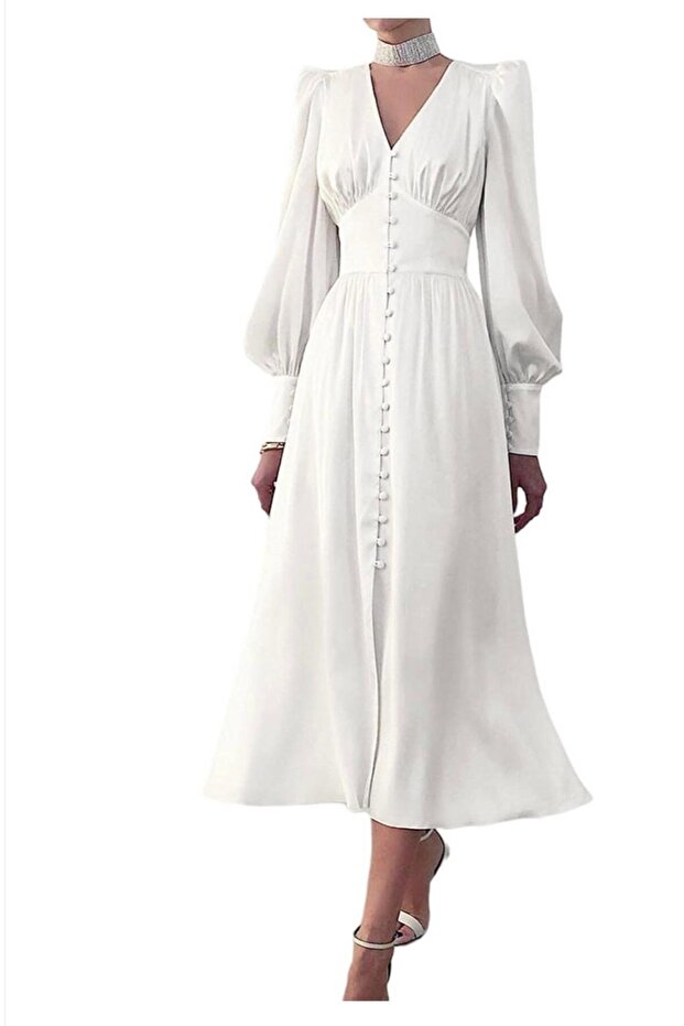 Rochie midi din satin - 2