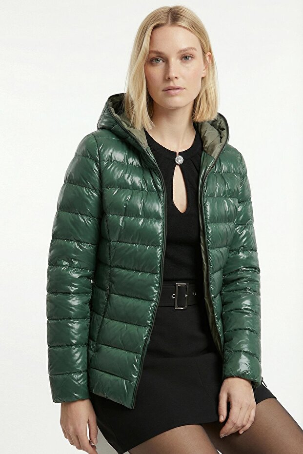 Kısa-Kapişonlu Mont - 4