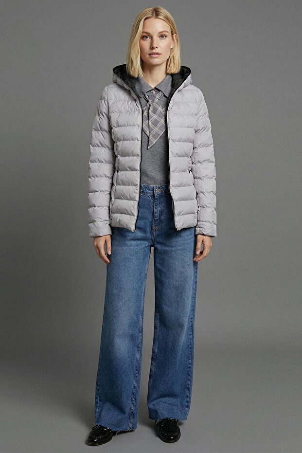 Kısa-Kapişonlu Mont - 1