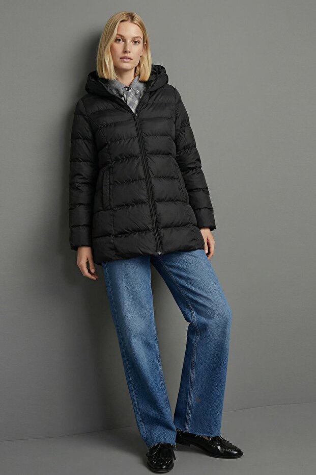 Uzun-Kapişonlu Mont - 3