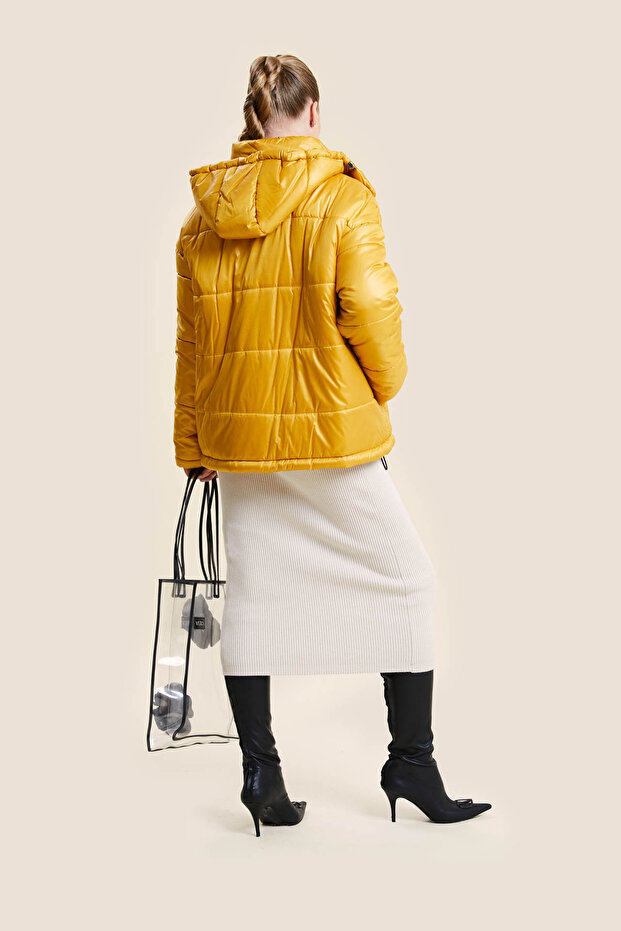 Kapüşonlu Şişme Mont - 3