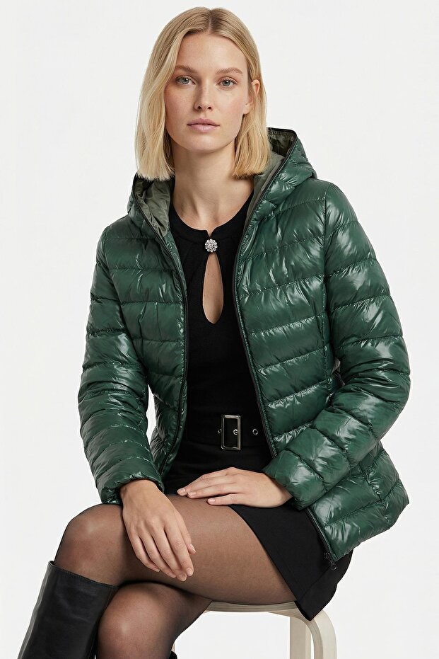 Kısa-Kapişonlu Mont - 2