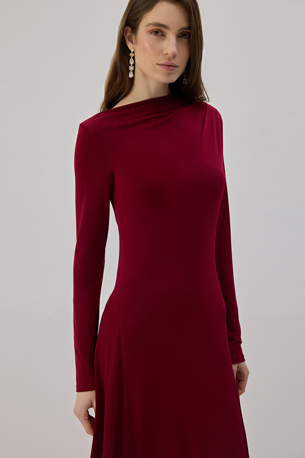 UZUN KOLLU BASIC ÖRME ELBİSE - 3