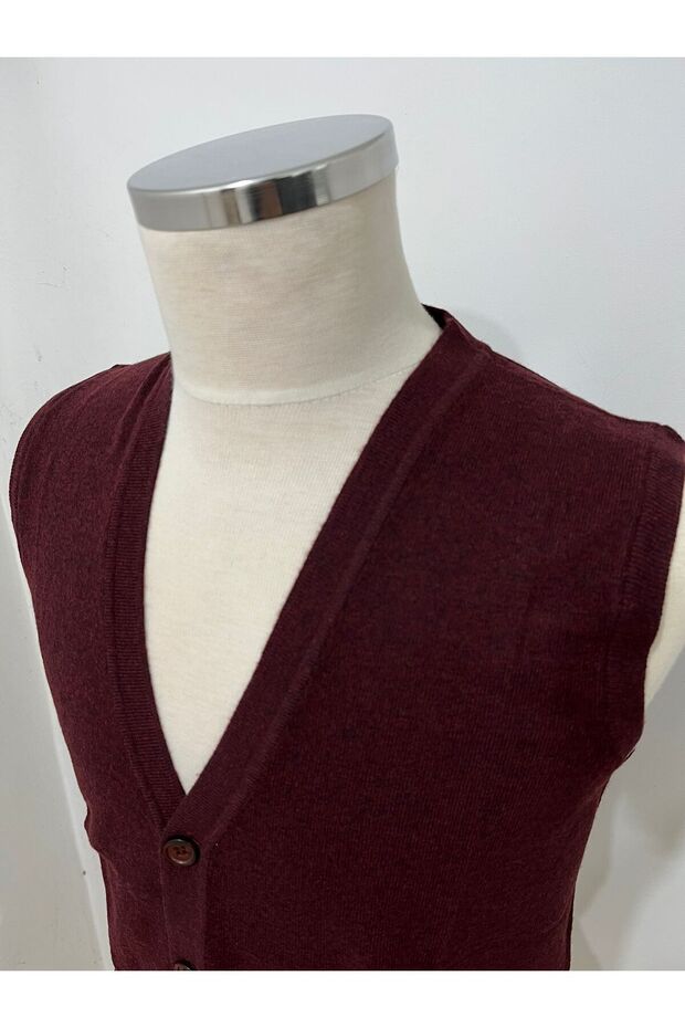 LAMBSWOOL KUZU YÜNÜ EXCLUSİVE ÖRME YELEK - 2