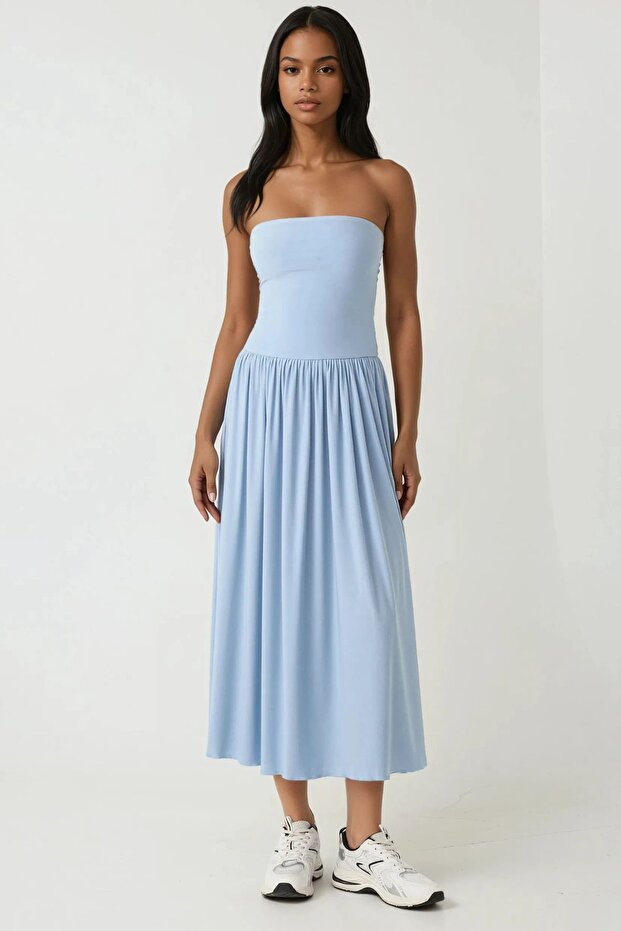 Dual-Use (Dress/Skirt) Flexible Strapless Sandy Dress