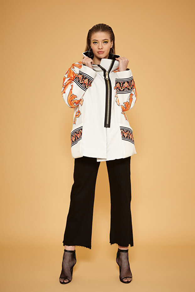 Patterned Puffer Jacket - 1