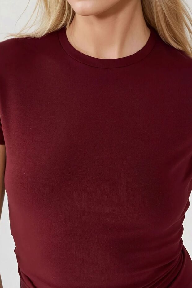 Slim Fit Pamuklu Kısa Kol Basic Tişört - 3