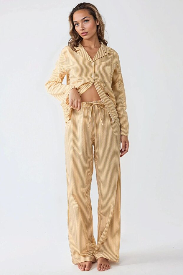 Σετ Πιτζάμες Ριγέ Βαμβακερές - 5