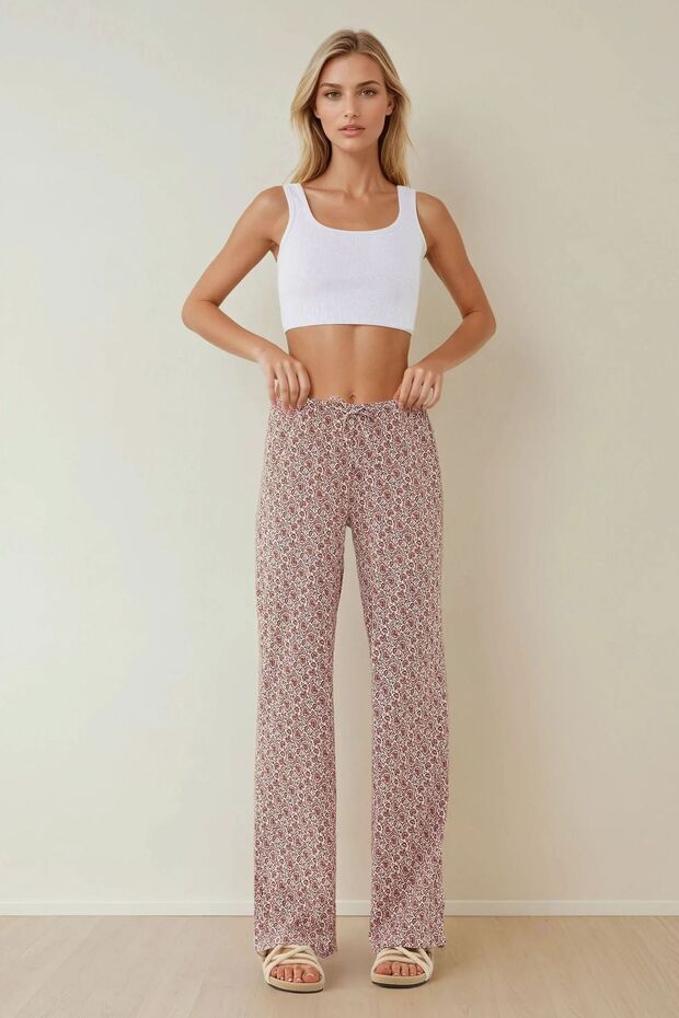 Relaxed Cut Patterned Trousers - 4