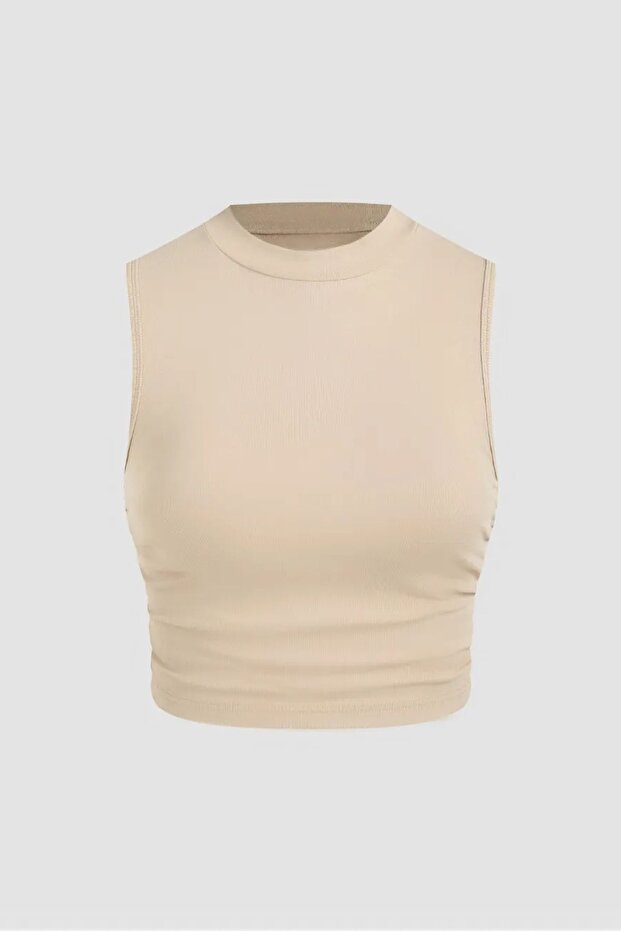 Plain Detailed Wrinkled Blouse - 1