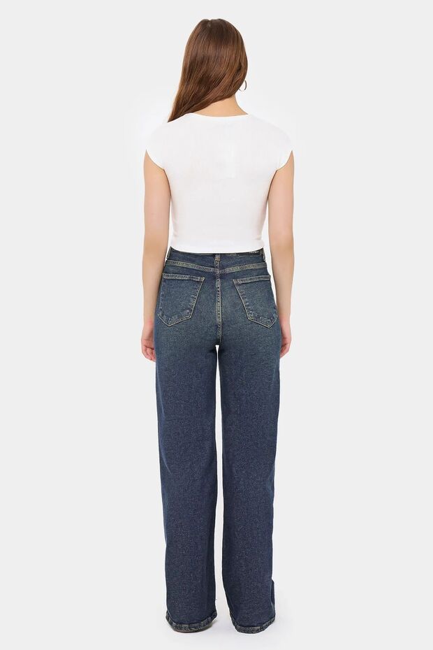 Basic Round Neck Short Sleeve Crop Top - 4