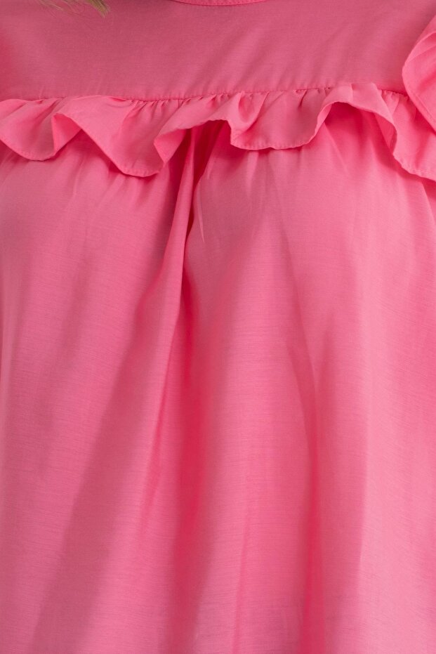 Bisiklet Yaka Oversize Bluz - 6