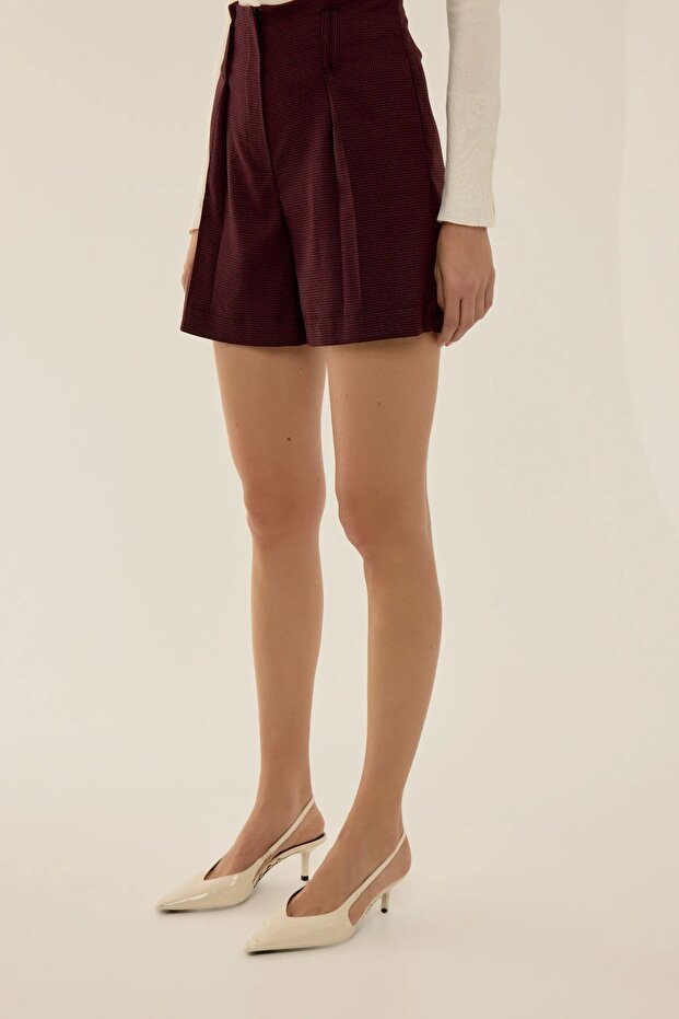 Yüksek Bel Mini Şort - 5