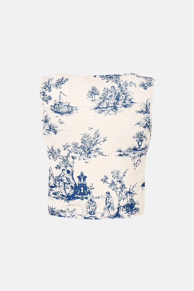 Kolsuz Desenli Bluz - 5